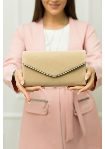 Weembag Süet Biyeli Zarf Venezia Kadın Çanta