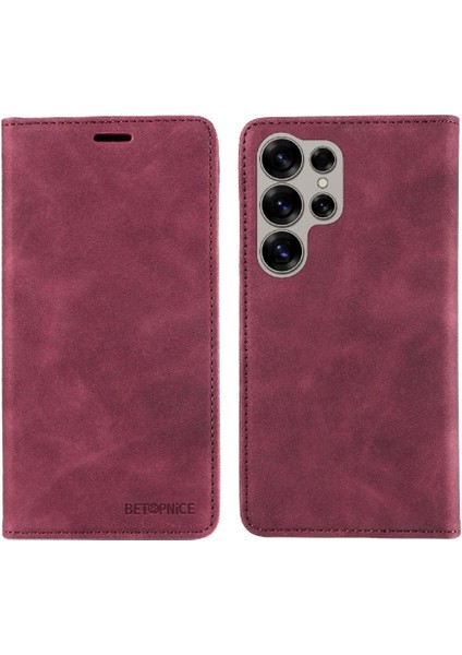 Samsung Galaxy Case Ultra Manyetik Koruyucu Folyo Cüzdan Pu (Yurt Dışından)