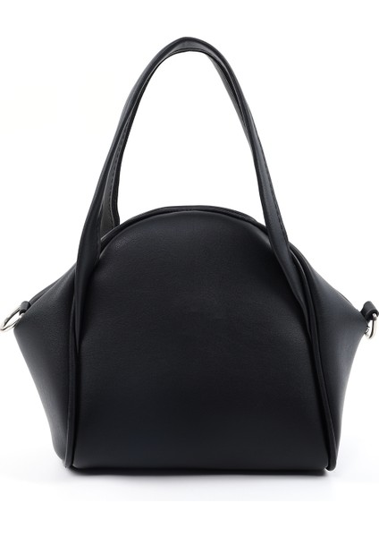 Siyah SHK132 Suni Deri, Fermuarlı Tek Bölmeli, Çıtçıt Detaylı ,el, Kol ve Omuz Çantası modelleri