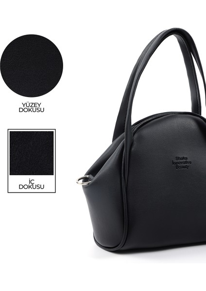 Siyah SHK132 Suni Deri, Fermuarlı Tek Bölmeli, Çıtçıt Detaylı ,el, Kol ve Omuz Çantası indirimleri