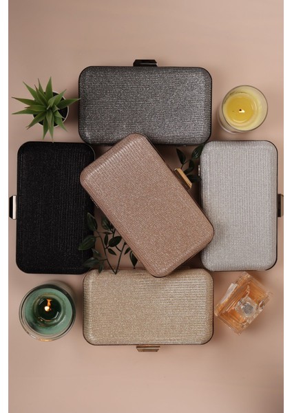 237 Çizgili Oval Kasa Abiye Çanta modelleri