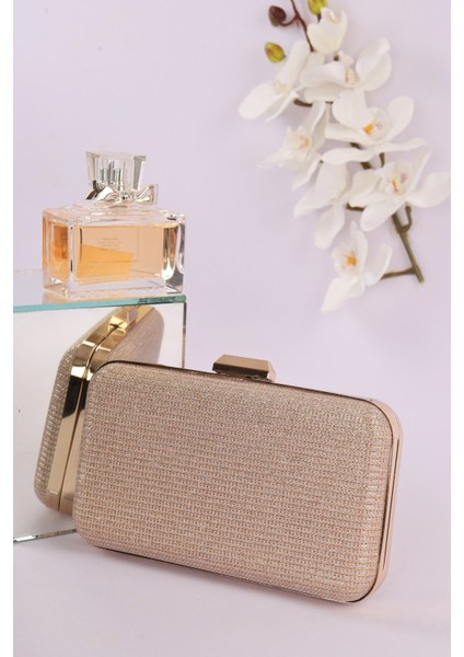 237 Çizgili Oval Kasa Abiye Çanta