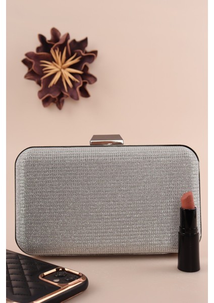 237 Çizgili Oval Kasa Abiye Çanta