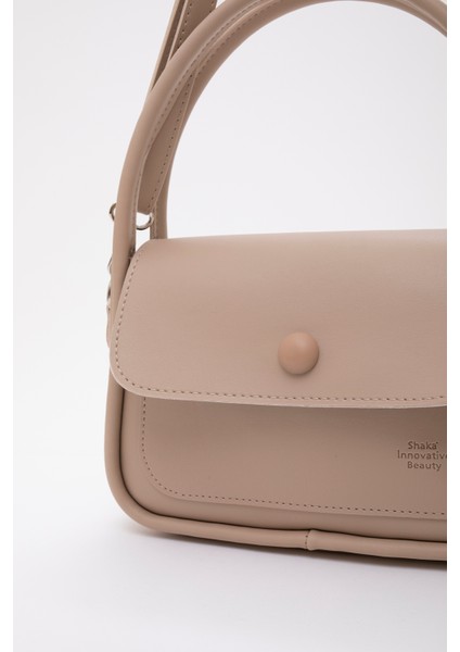 Vizon SHK97 Suni Deri Ön Cep Detaylı 2 Bölmeli Ayarlanabilir Askılı El,kol ve Omuz Çantası