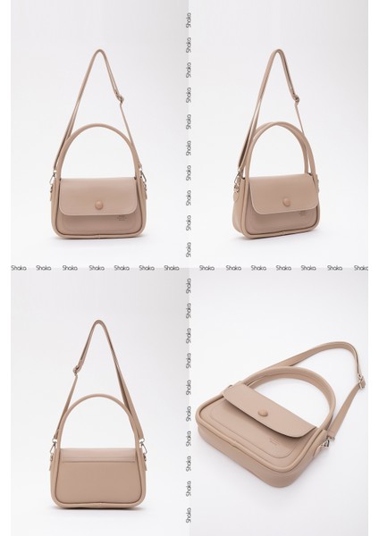 Vizon SHK97 Suni Deri Ön Cep Detaylı 2 Bölmeli Ayarlanabilir Askılı El,kol ve Omuz Çantası