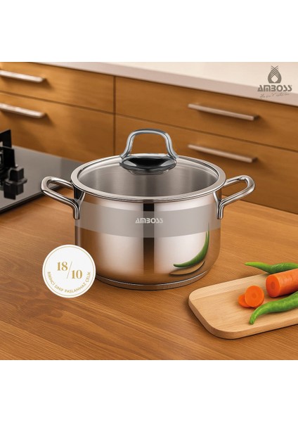 Saphire Paslanmaz Çelik 14 cm Cam Kapaklı Derin Tencere fiyatları