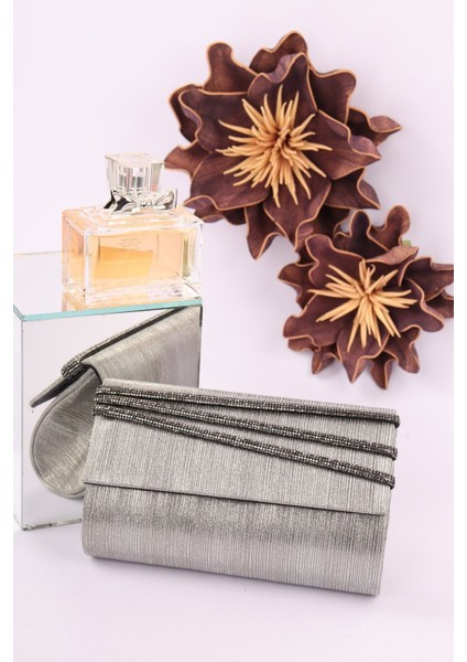 524 Sindirella Üç Şeritli Abiye Çanta | Göz Alıcı Abiye Çanta