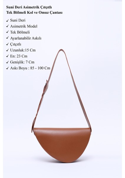 Taba SHK154 Suni Deri Asimetrik Çıtçıtlı Tek Bölmeli Astarlı Kol ve Omuz Çantası modelleri