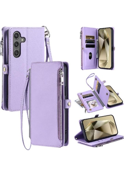 Samsung Galaxy S24 Artı Uzun Kordon 9 Kart Yuvaları Faturaları Için Crossbody Durumda (Yurt Dışından) modelleri