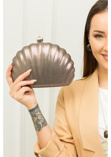 180 Sıvama Istiridye Abiye Çanta | Işıltılı Özel Gece Çantası