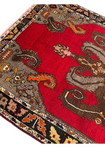 El Dokuma Sıfır Yeşilhisar Halısı 160X240 Kırmızı %100 Yün Halı indirimleri