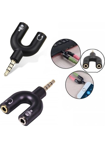 Kulaklık Mikrofon Birleştirici Adaptör 3.5mm Ayırıcı Aparat fiyatları