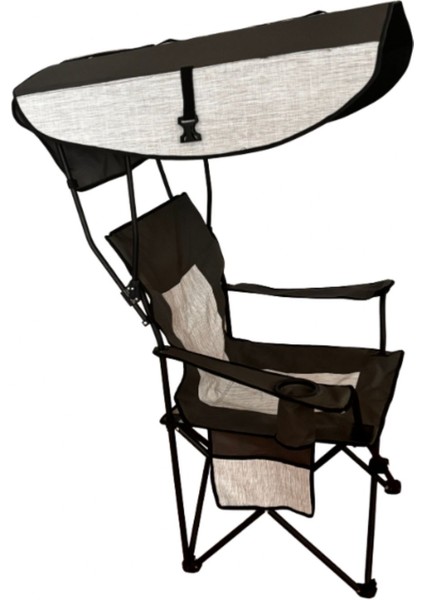 Gölgelikli Tenteli Katlanır Kamp Sandalyesi - Balıkçılık