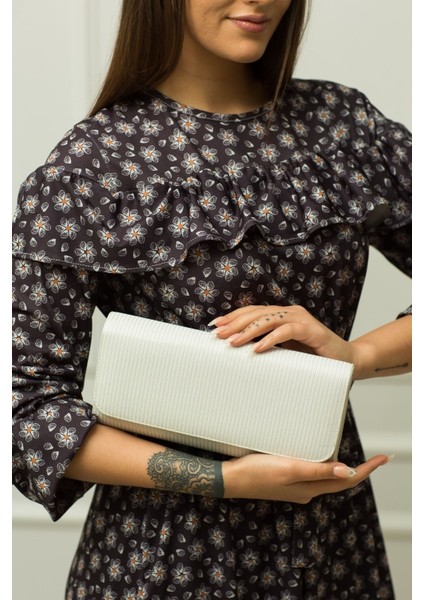 Weembag Çizgili Çupra Kapaklı Portföy Valencia Kadın Çanta