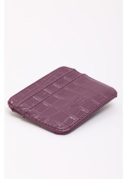 Mor SHK181 Kroko Suni Deri, 4 Kartlık ve Para Bölmeli, Unisex Kartlık modelleri