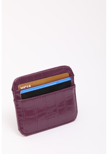 Mor SHK181 Kroko Suni Deri, 4 Kartlık ve Para Bölmeli, Unisex Kartlık fırsatları
