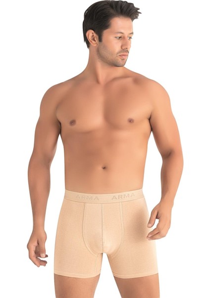 6'lı Paket Erkek Pamuklu Likralı Esnek Kumaş Renkli Boxer