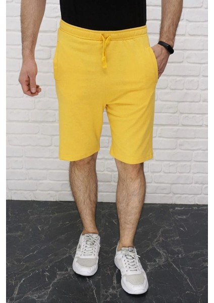 Erkek Sarı Beli Lastikli Cepli Şort & Bermuda AS-200 modelleri