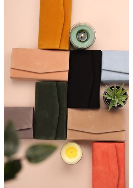 201 Süet Minik Zarf Abiye Çanta | Zarif ve Kullanışlı Çanta modelleri