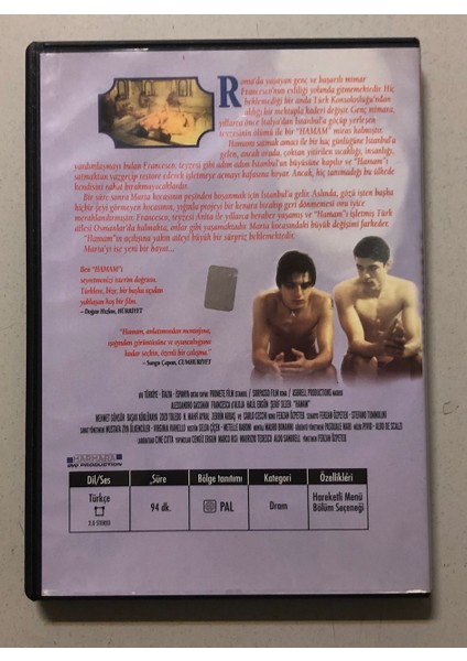 Hamam DVD Yönetmen Ferzan Özpetek (Orijinal Dönem Baskı Dvd) fiyatları