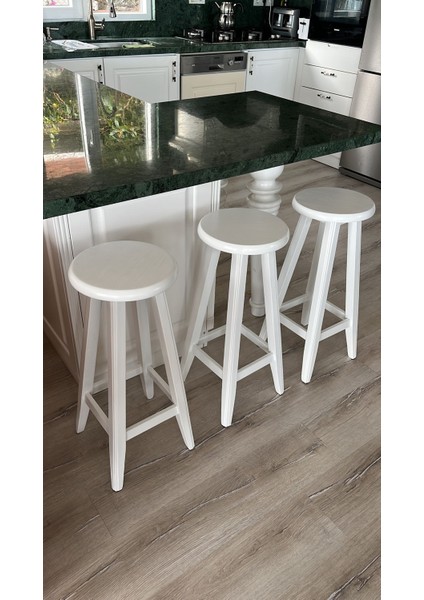 - Beyaz Renk Ahşap Tabure -Bar Tabure ( 60 cm 1 Adet ) modelleri