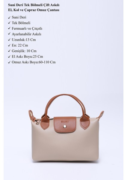 Vizon-Taba SHK135 Suni Deri, Tek Bölmeli, Çift Askılı El, Kol ve Çapraz Omuz Çantası modelleri
