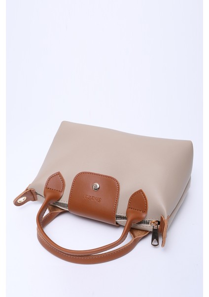 Vizon-Taba SHK135 Suni Deri, Tek Bölmeli, Çift Askılı El, Kol ve Çapraz Omuz Çantası