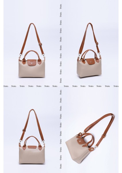 Vizon-Taba SHK135 Suni Deri, Tek Bölmeli, Çift Askılı El, Kol ve Çapraz Omuz Çantası