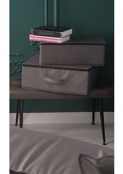5'li Set Orta Boy 50X25X20 cm Baza & Çekyat Altı , Kıyafet Düzenleyici Hurç Antrasit Gri fiyatları