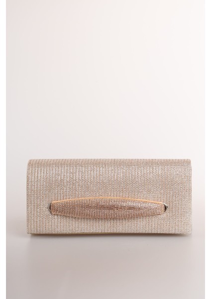 260 Çizgili Çupra Saplı Kapaklı Abiye Çanta | Modern Abiye Çanta