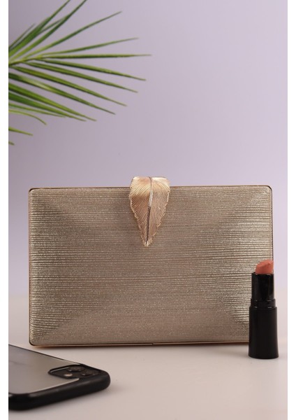 Weembag Abiye Çanta Zarif Yaprak Detaylı Saten Kaplama Kadın El Çantası fiyatları