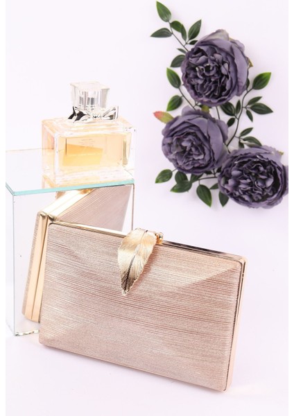 713 Sindirella Yaprak Bukle Abiye Çanta | Şık El Çantası Modeli