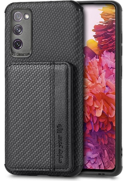 Samsung Galaxy S20 Fe Standı Fonksiyonu Manyetik Kart Tutucu Rfıd (Yurt Dışından)