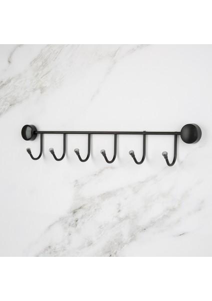 Siyah 6lı Sıra Askı Wc Askı Banyo Mutfak Düzenleyici Askı fiyatları