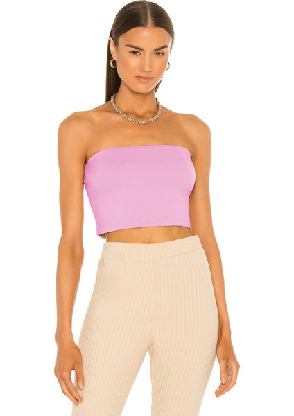 Kadın Çift Kat Jarse Kumaş Straplez Büstiyer