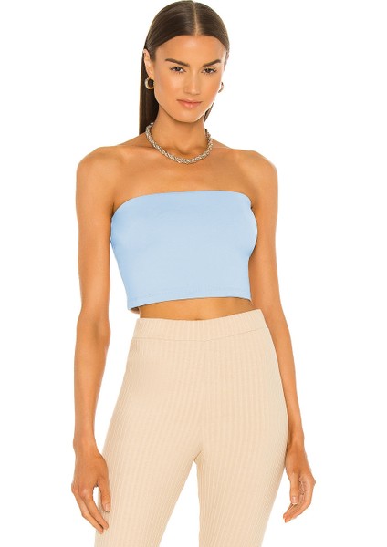 Kadın Çift Kat Jarse Kumaş Straplez Büstiyer