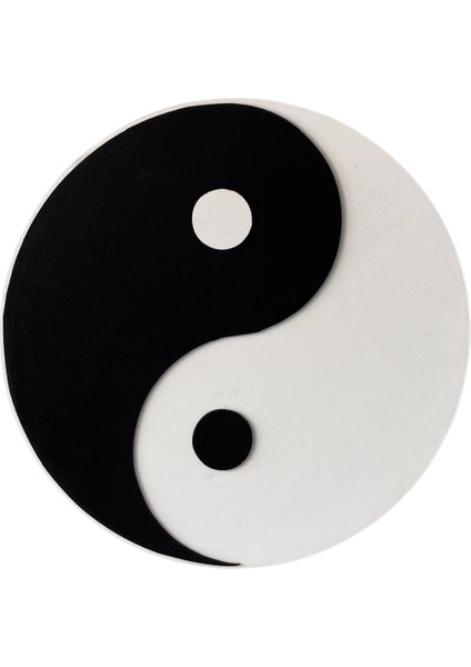 Yin Yang Duvar Dekorasyon Ürünü 6mm Yüksek Kalite Mdf 30X30 cm