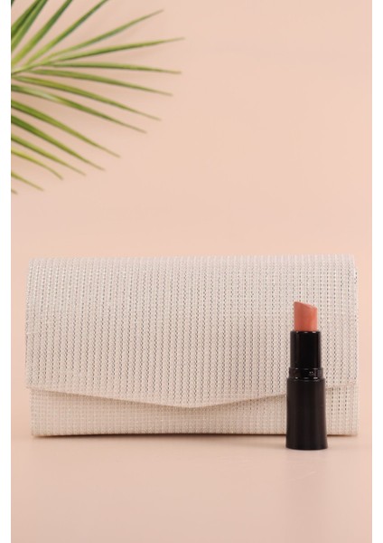 201 Çizgili Çupra Minik Zarf Abiye Çanta | Modern ve Zarif Tasarım