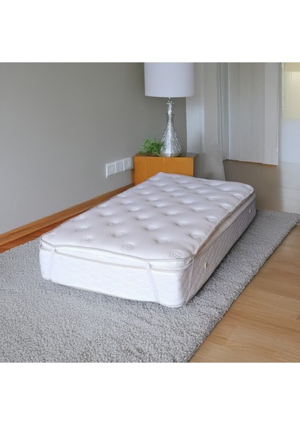 Visco Yatak Pedi, Topper, Nefes Alan Pamuklu Örme Kumaşlı 90 X 190 Cm.