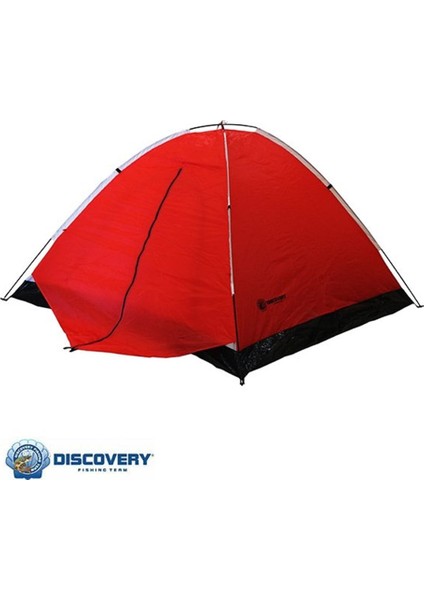 3 Kişi Tek Kat Kırmızı Çadır 220X200+70X130CM