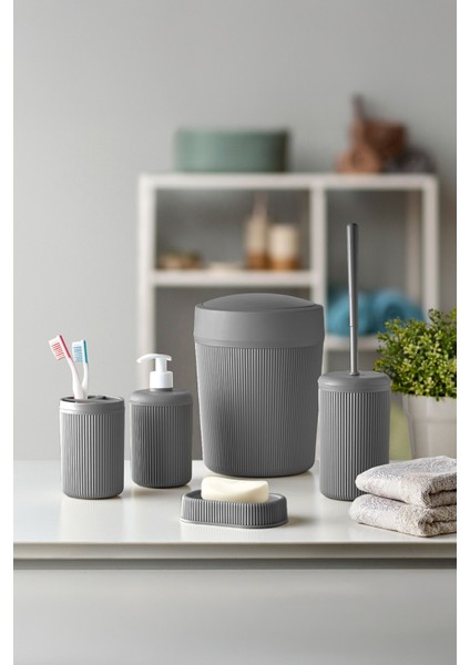 5 Parça Banyo Seti Antrasit