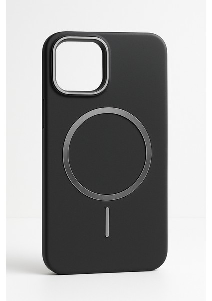 iPhone 14 Premium Slim Carbon Siyah Magsafe Destekli Koruyucu Kılıf