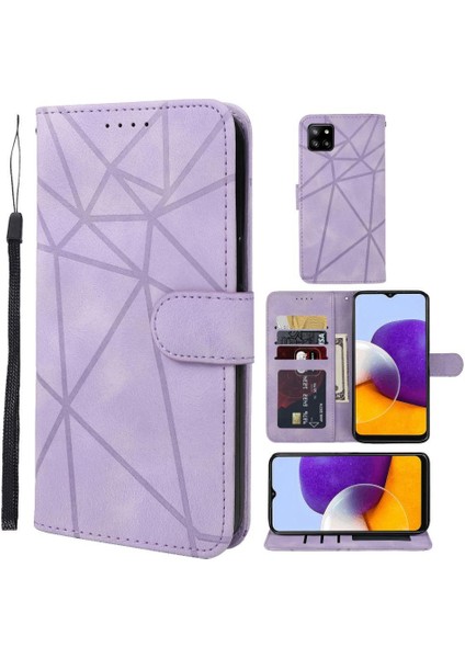 Samsung Galaxy A22 Için Flip Case 5g Kart Yuvası Unisex Standı Çevirin (Yurt Dışından)