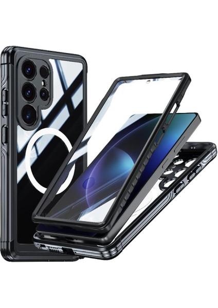Samsung Galaxy Magnetic Ultra 5g Için Manyetik Kılıf Damla ve Çarpışma Kanıtı Tamamen (Yurt Dışından)