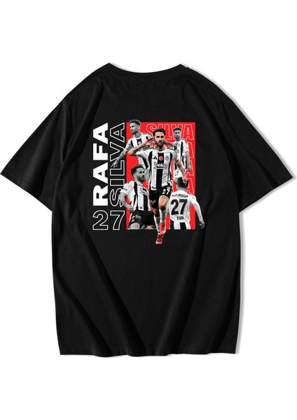 Unisex Oversize Rafa Silva 27 T-Shirt Siyah