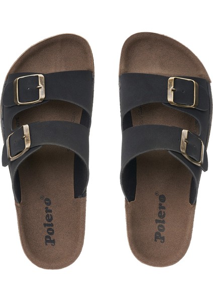 Günlük Kadın - Erkek Çift Tokalı Bantlı Desenli Mantar Taban Terlik 245 - 77734 - 34132 indirimleri