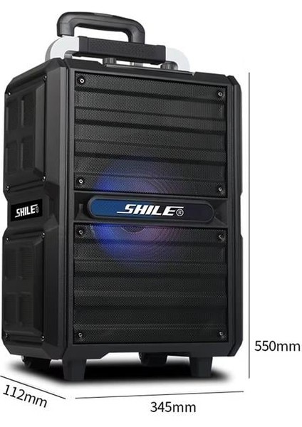 Shile Sl-2017 50 Watt Taşınabilir Seyyar Aktif Amfi Hoparlör Kablosuz El + Yaka Mikrofonlu Usb+Sd+Bt Kumandalı modelleri