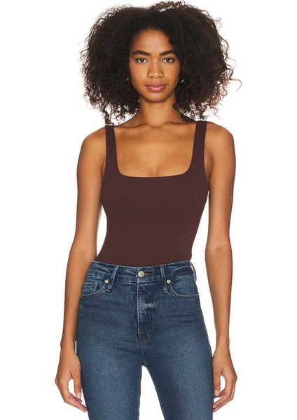 Kadın Çift Kat Ince Askılı Jarse Bodysuit fiyatları