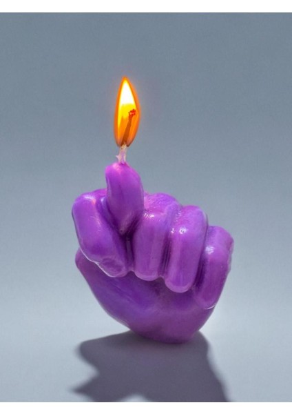 Mor Renkli El Şeklinde Vanilya Kokulu Mum, Şık ve Doğal Dekorasyon Ürünü fiyatları