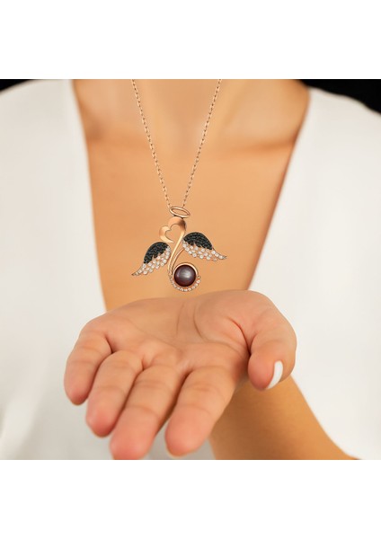 Işıklı Kutuda Sevgi Meleği 100 Dilde Seni Seviyorum Gümüş Kolye fiyatları